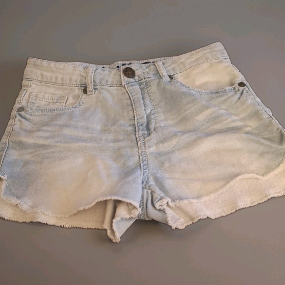 Vanilla Star Jeans Micro Denim Cutoff Frayed Shorts Sz 1 w26 Low Rise Cheeky 128